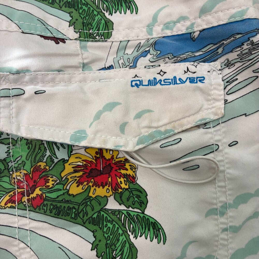 RARE Quiksilver Sample Boardshorts | Vintage Surf Art | Size 32 - Picture 3 of 6